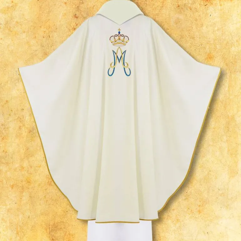 Articles Religieux JP chasuble motif Mariale pas cher^ Mariale