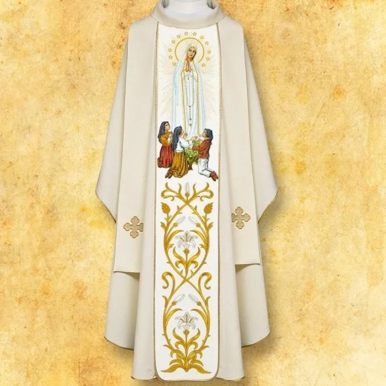 Articles Religieux JP Chasuble Notr Dame de Fatima^ Mariale
