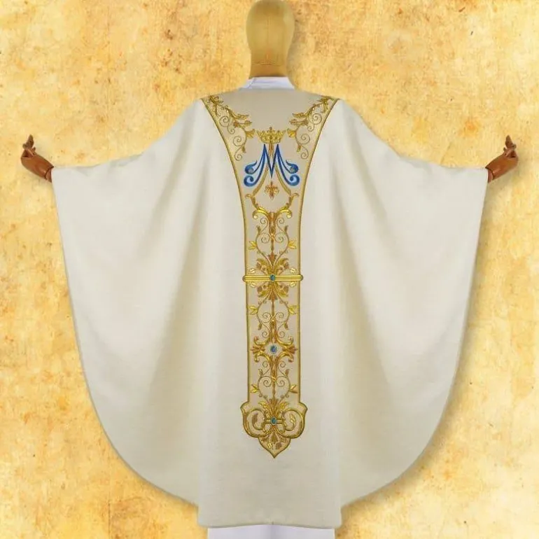 Articles Religieux JP Chasuble Notre Dame de Fatima^ Mariale