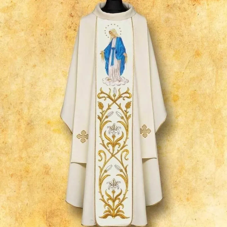 Articles Religieux JP Chasuble Notre Dame de la Médaille Miraculeuse^ Mariale