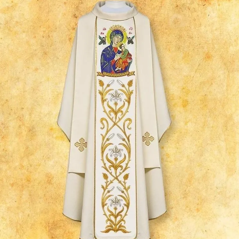 Articles Religieux JP Chasuble Notre Dame du Perpétuel Secours^ Mariale