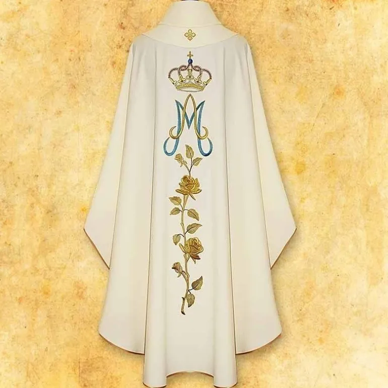 Articles Religieux JP Chasuble Notre Dame du ROSAIRE^ Mariale