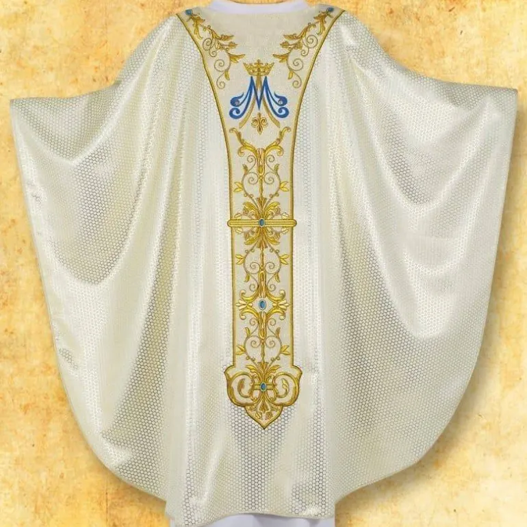 Articles Religieux JP Chasuble Notre Dame du Sacré-Cœur de Marie^ Mariale | Visages De Saints