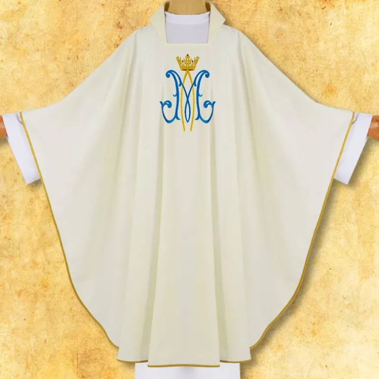 Articles Religieux JP chasuble pour messe Mariale^ Mariale