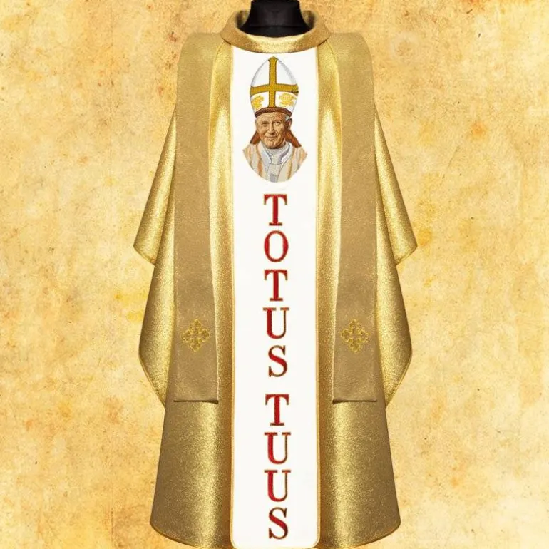 Articles Religieux JP chasuble pour messe Totus Tuus^ Visages De Saints