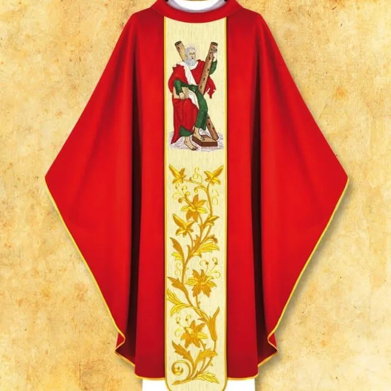 Articles Religieux JP Chasuble saint André Apôtre brodée^ Visages De Saints