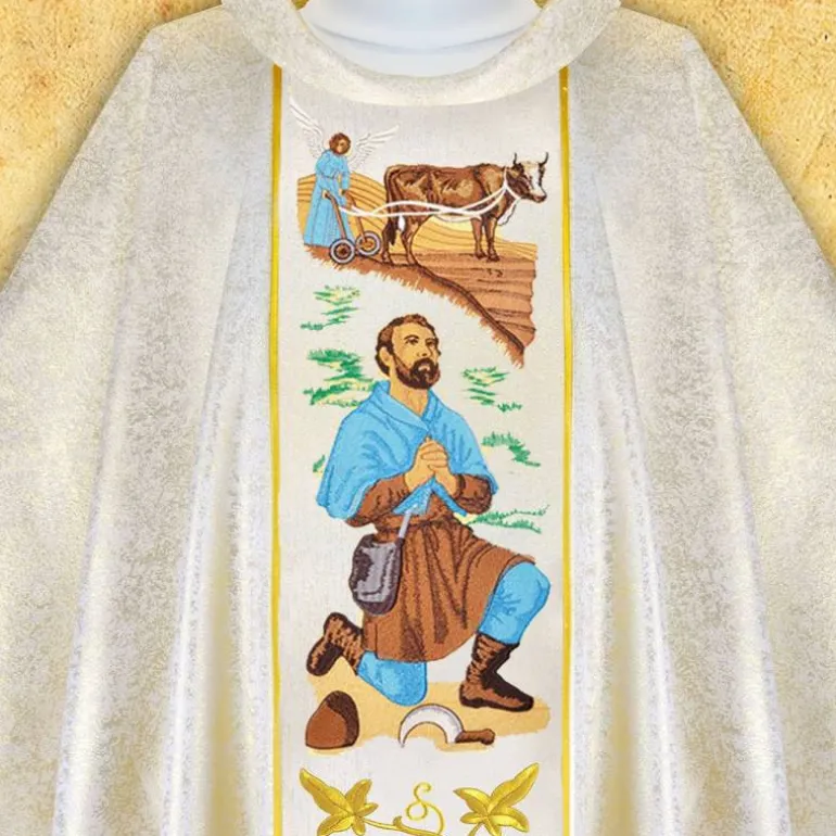 Articles Religieux JP Chasuble Saint Isidore^ Visages De Saints