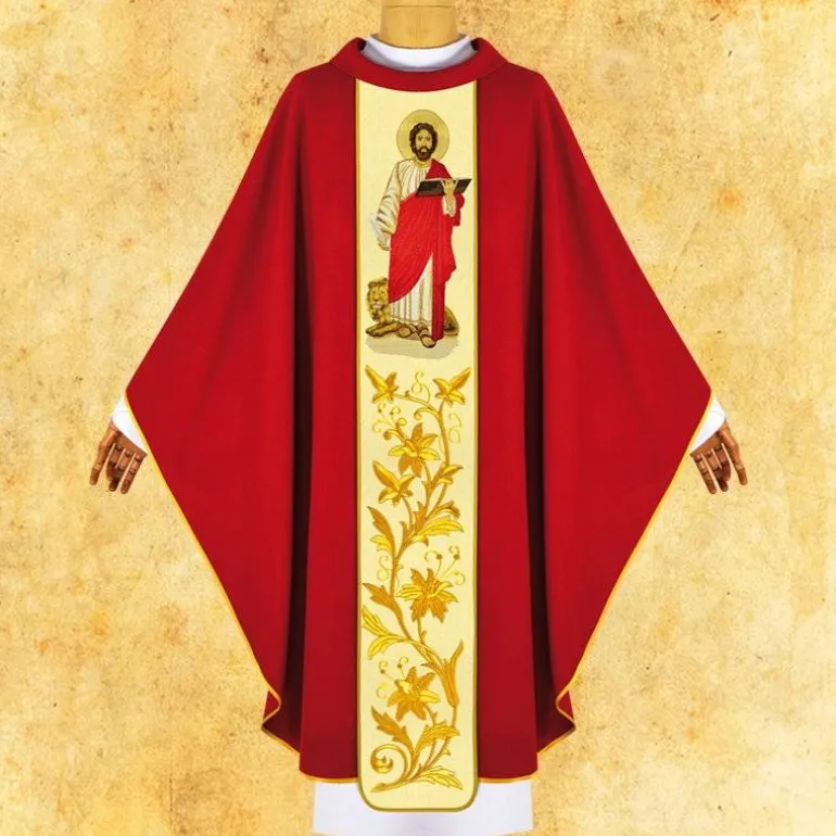 Articles Religieux JP Chasuble Saint Marc pour messe^ Visages De Saints