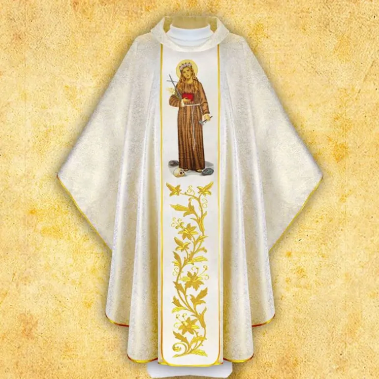 Articles Religieux JP Chasuble sainte Rosalie^ Visages De Saints