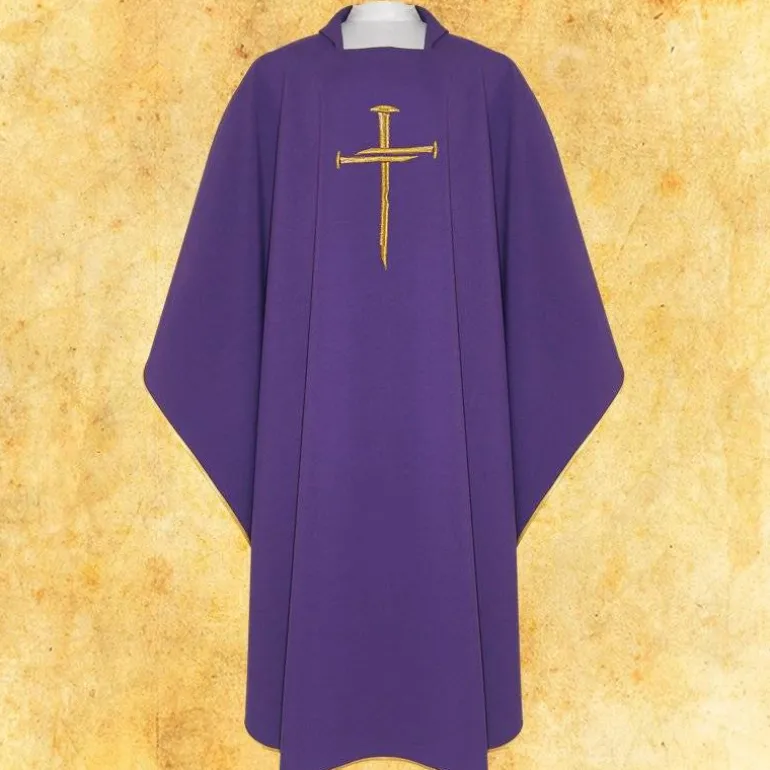 Articles Religieux JP chasuble violet pour messe hommage^ Hommage