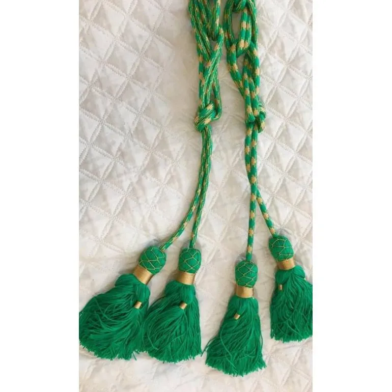 Articles Religieux JP Cingulon vert-dorée -^ Cingulons -Cordons