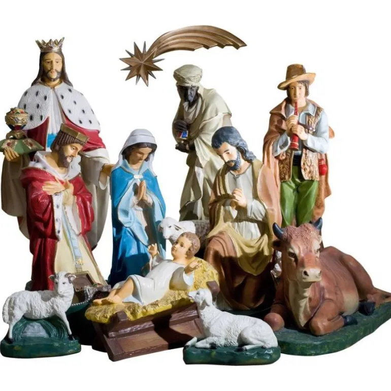 Articles Religieux JP crèche noël complet avec grand santons^ Crèches