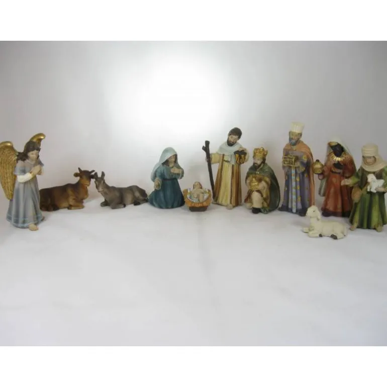 Articles Religieux JP crèche noël complet avec petit santons^ Crèches
