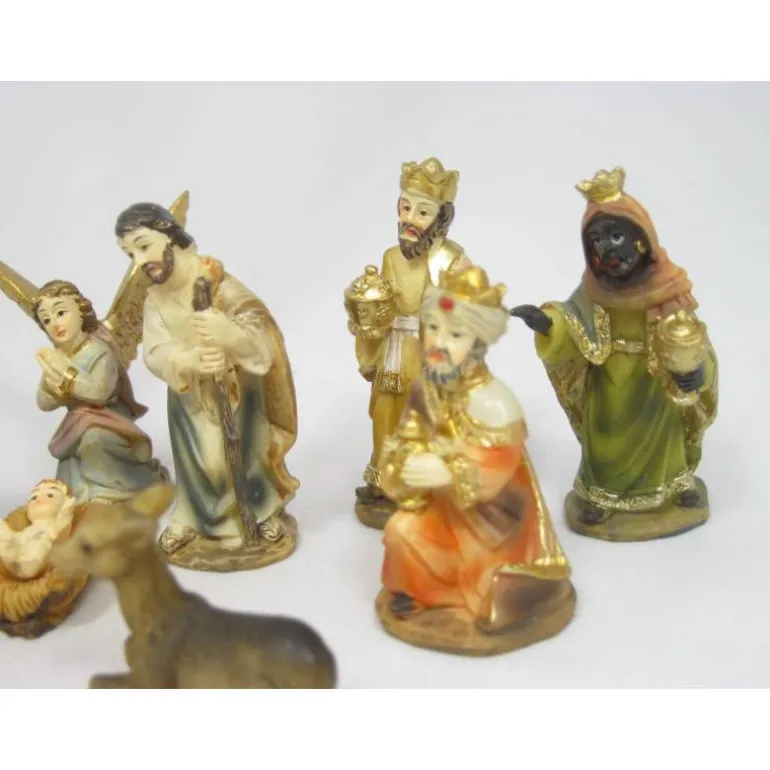 Articles Religieux JP crèche noël complet avec petit santons^ Crèches