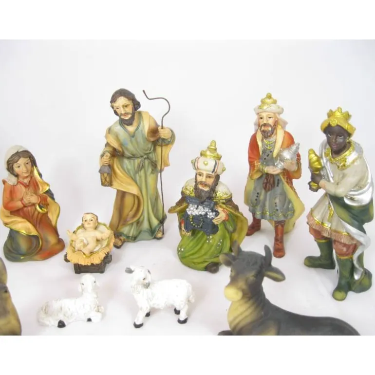 Articles Religieux JP crèche noël complet avec petit santons^ Crèches