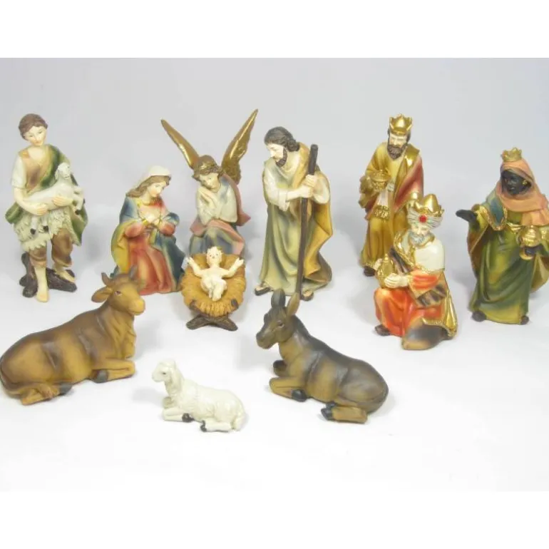 Articles Religieux JP crèche noël complet avec petit santons^ Crèches