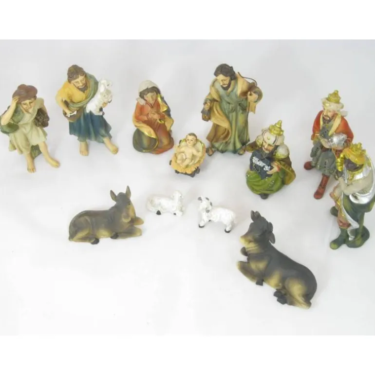 Articles Religieux JP crèche noël complet avec petit santons^ Crèches