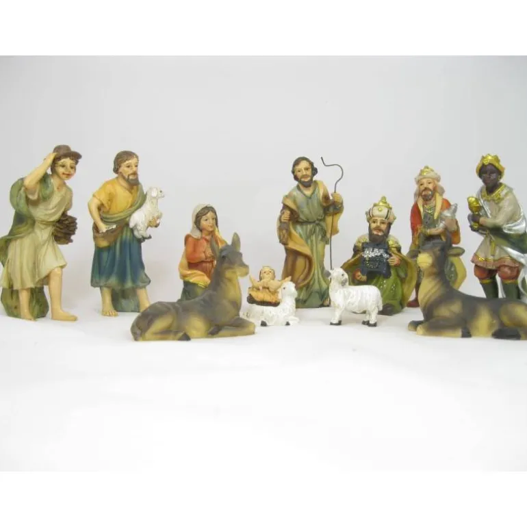 Articles Religieux JP crèche noël complet avec petit santons^ Crèches