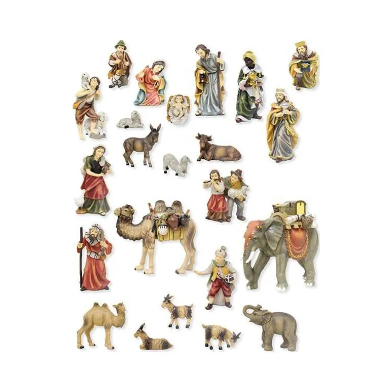 Articles Religieux JP crèche noël complet avec petit santons^ Crèches