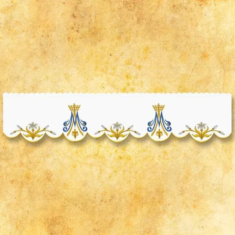 Articles Religieux JP dentelle brodée mariale^ Dentelles Brodees