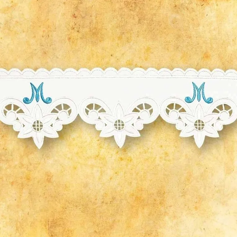 Articles Religieux JP dentelle brodée mariale^ Dentelles Brodees