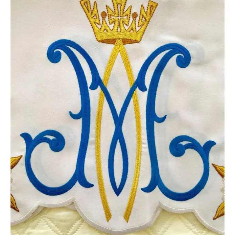 Articles Religieux JP dentelle brodée mariale^ Dentelles Brodees