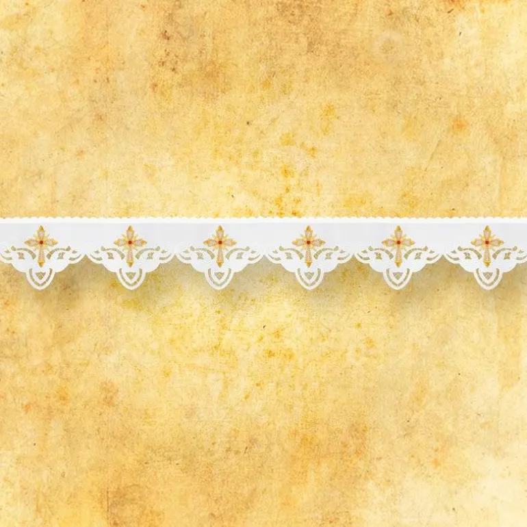 Articles Religieux JP dentelle brodée motif religieux^ Dentelles Brodees