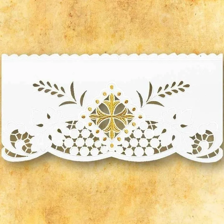 Articles Religieux JP dentelle brodée pour messe^ Dentelles Brodees