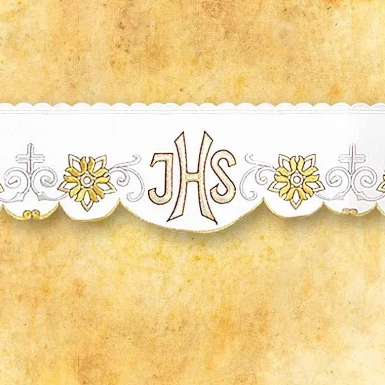 Articles Religieux JP dentelle brodée pour messe^ Dentelles Brodees