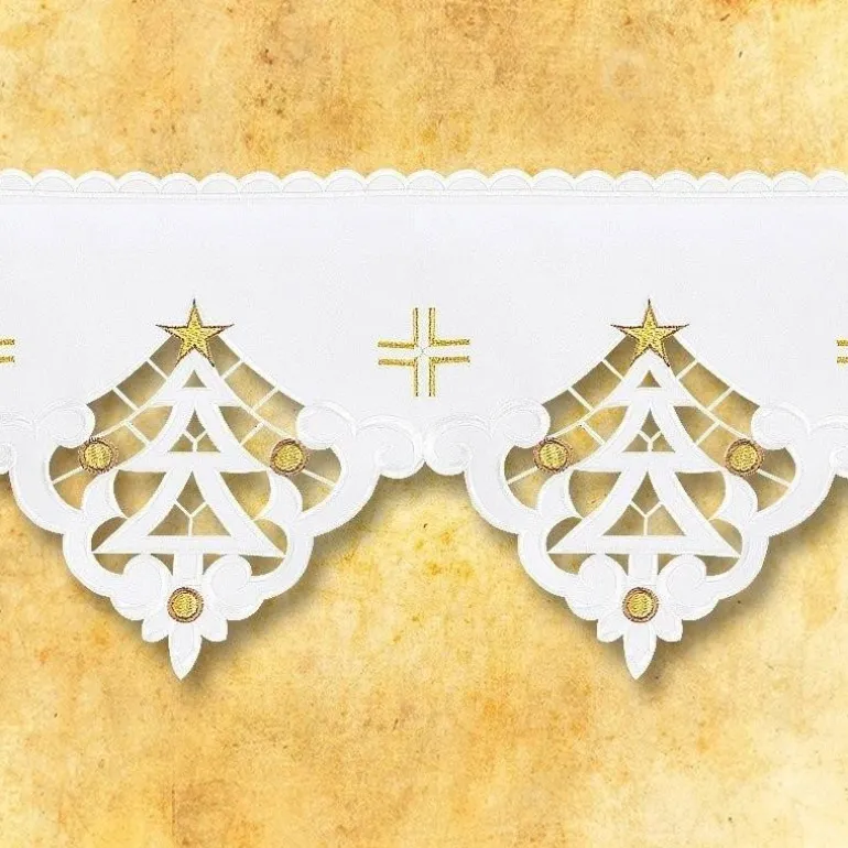 Articles Religieux JP dentelle-brodée-messe-de-noël^ Dentelles Brodees