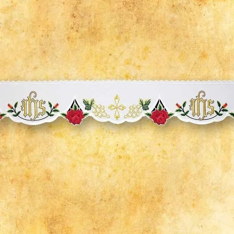 Articles Religieux JP Dentelle-brodée-Roses^ Dentelles Brodees