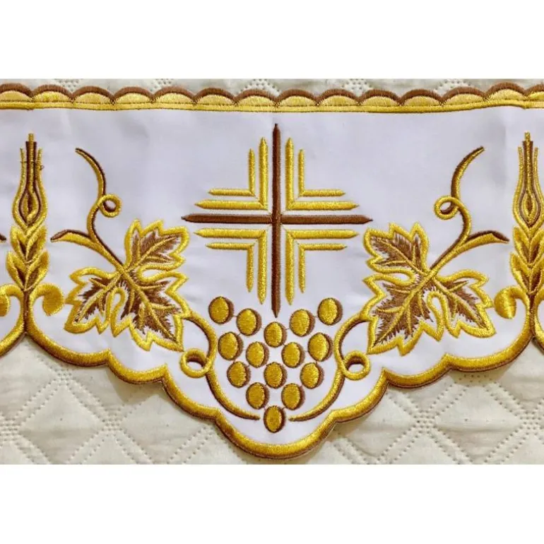 Articles Religieux JP Dentelle-brodéé-Or-marron^ Dentelles Brodees