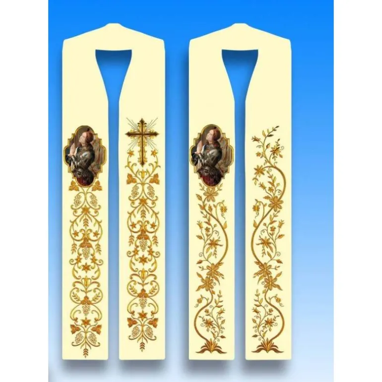 Articles Religieux JP Etole brodée avec motif Saint Joseph^ Visages De Saints