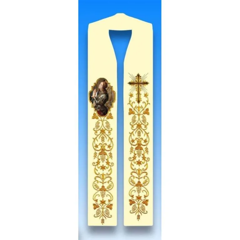 Articles Religieux JP Etole brodée avec motif Saint Joseph^ Visages De Saints