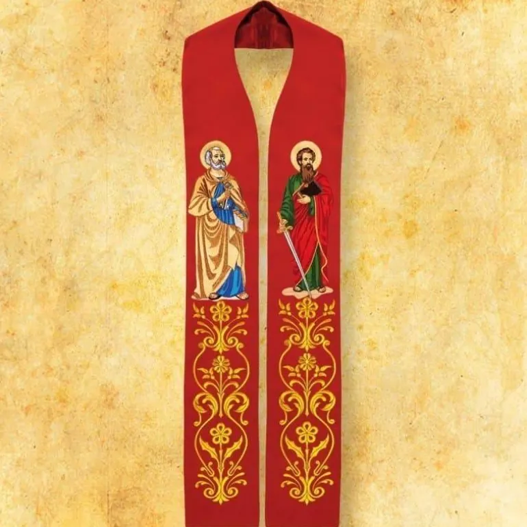 Articles Religieux JP Etole liturgique saint pierre et Paul^ Visages De Saints