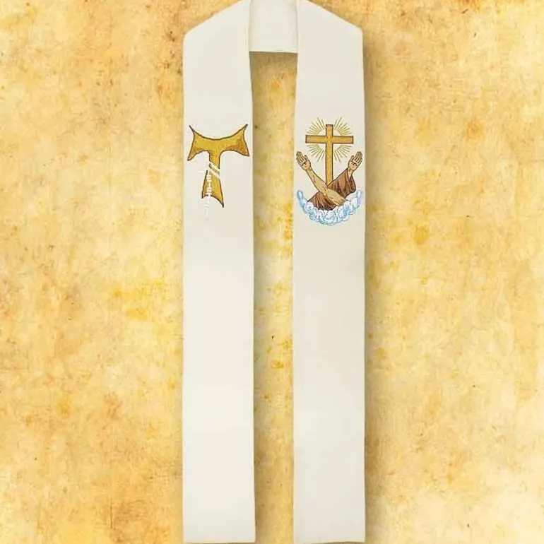 Articles Religieux JP Etole pour prêtre franciscain^ Visages De Saints