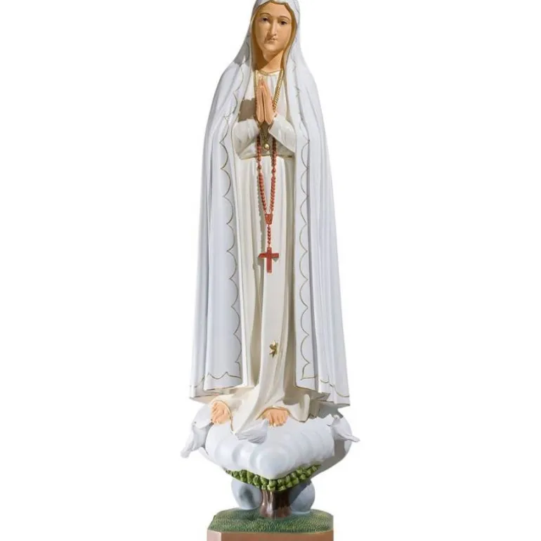 Articles Religieux JP fatima statue sainte marie avec pigeons^ Sainte Marie