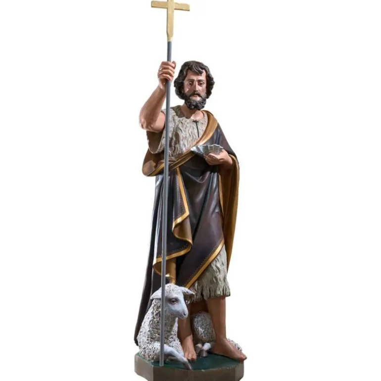Articles Religieux JP Jean Baptiste Prédicateur statue^ Saints Patrons
