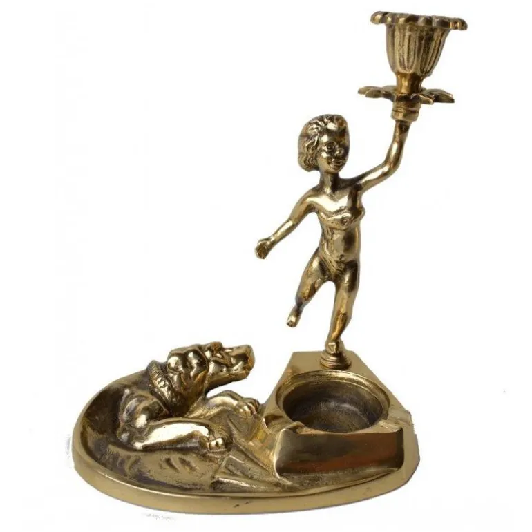 Articles Religieux JP Le chandelier 1 flamme - Le chien -^ Chandelier / Candelabre