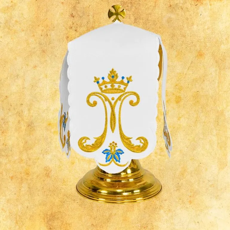 Articles Religieux JP linge d'autel brodée pour messe^ Mariale