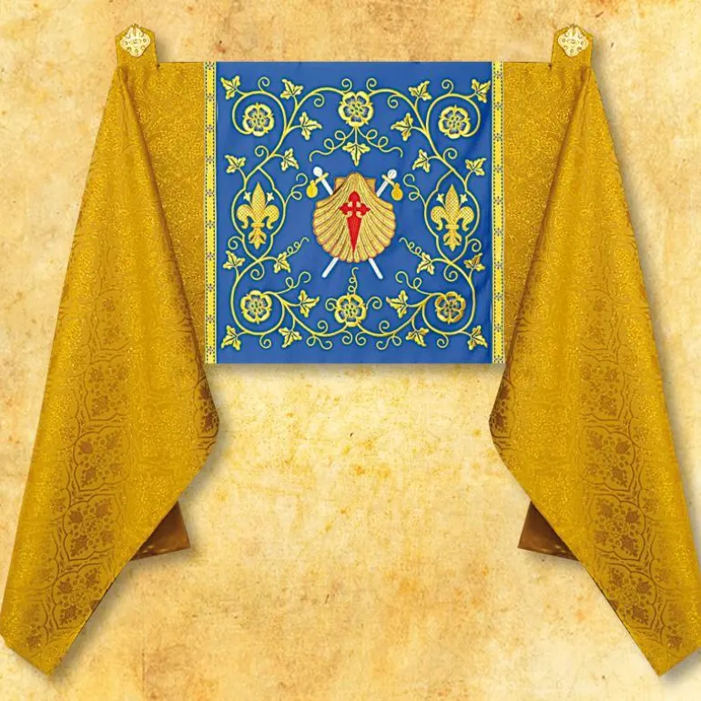 Articles Religieux JP Liturgique voile huméral avec motif Saint Jacques^ Voiles Humeral