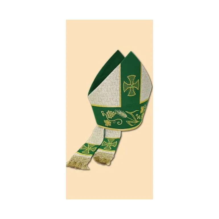 Articles Religieux JP Mitre Jerusalem vert -^ Mitres