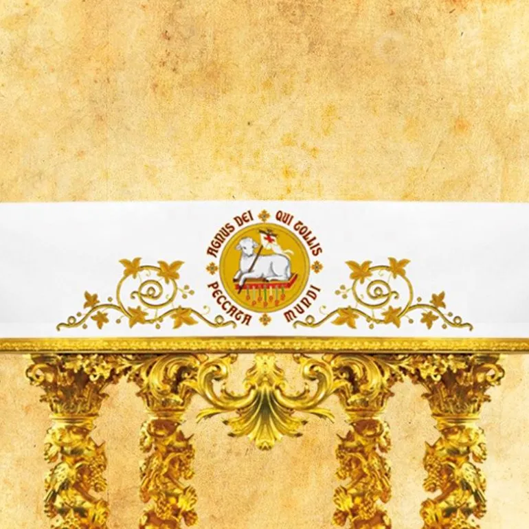 Articles Religieux JP nappe autel avec motif Pâques^ Nappe Pâques | Broderie Devant