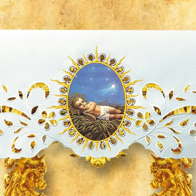 Articles Religieux JP Nappe d'autel - Noël 12 -^ Nappe Noël | Broderie Devant