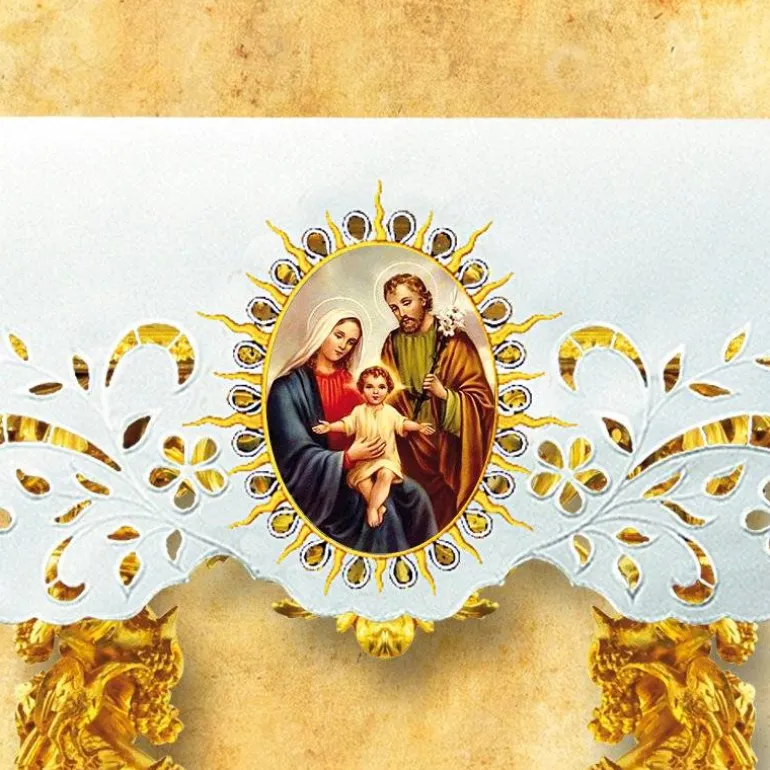 Articles Religieux JP Nappe d'autel - Noël 11 -^ Nappe Noël | Broderie Devant