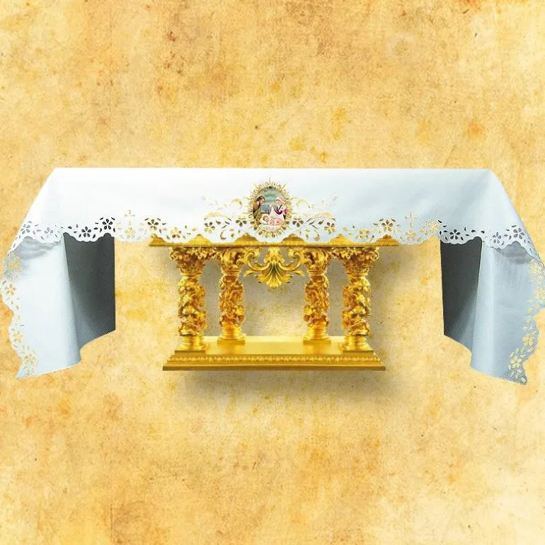 Articles Religieux JP Nappe d'autel - Noël 7 -^ Nappe Noël | Broderie Devant