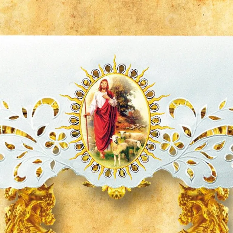 Articles Religieux JP Nappe d'autel - Pâques 2 -^ Nappe Pâques | Broderie Devant
