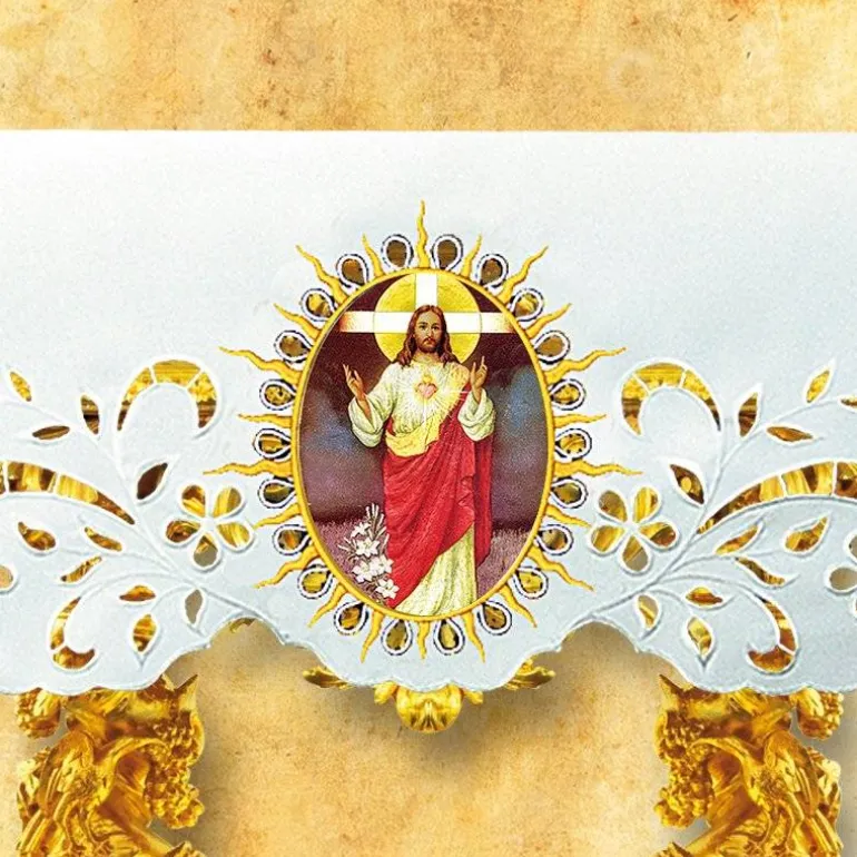 Articles Religieux JP Nappe d'autel - Pâques 13 -^ Nappe Pâques | Broderie Devant
