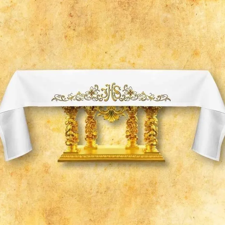Articles Religieux JP Nappe pour autel a église motif Noël^ Nappe Noël | Broderie Devant