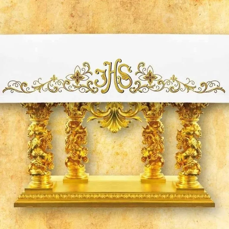 Articles Religieux JP Nappe pour autel a église motif Noël^ Nappe Noël | Broderie Devant